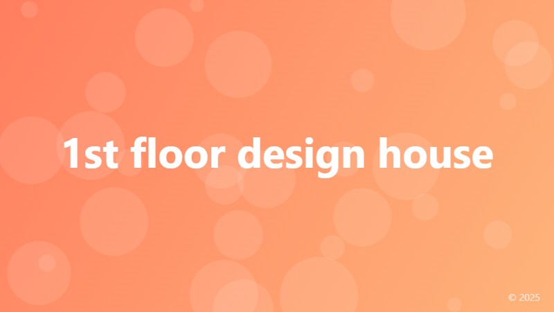 1st floor design house