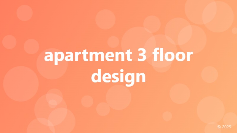 apartment 3 floor design