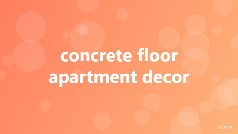 concrete floor apartment decor