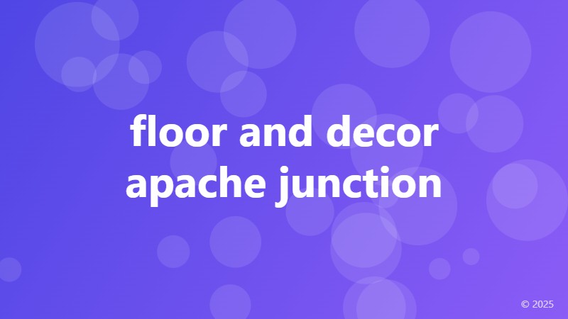 floor and decor apache junction