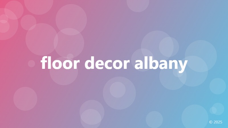 floor decor albany