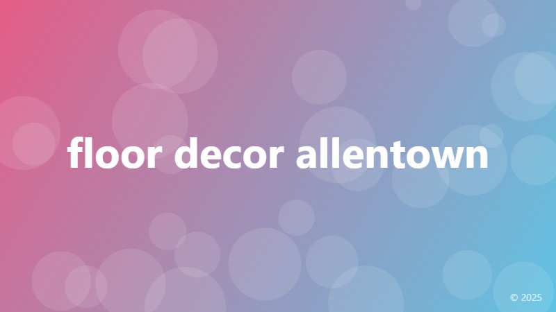 floor decor allentown