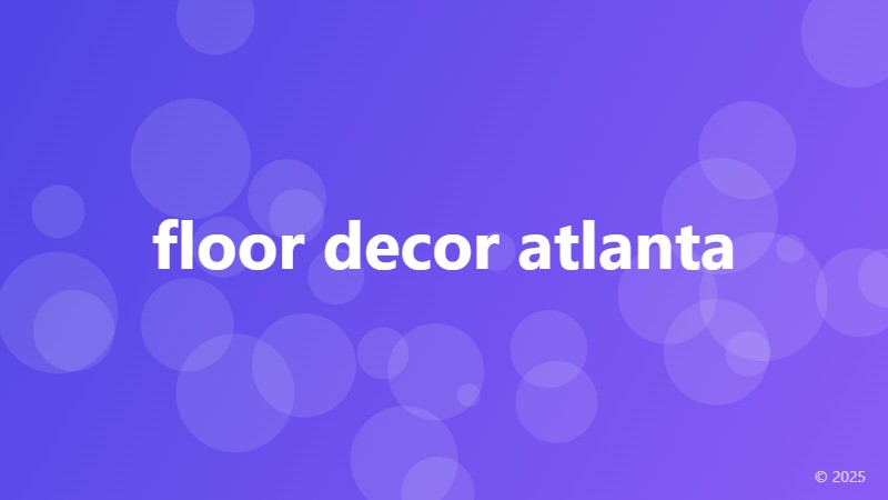 floor decor atlanta