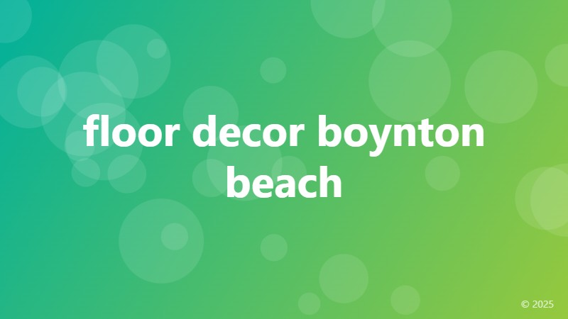 floor decor boynton beach