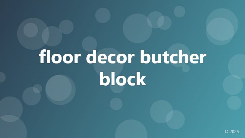 floor decor butcher block