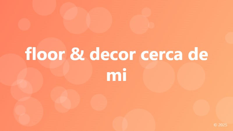floor & decor cerca de mi
