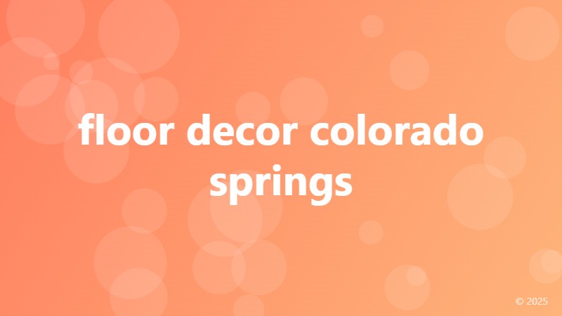 floor decor colorado springs