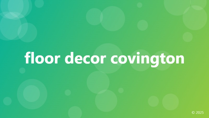 floor decor covington