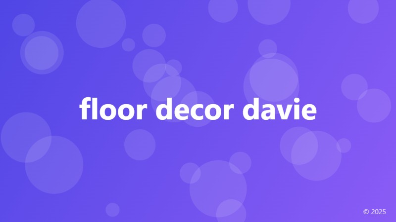 floor decor davie