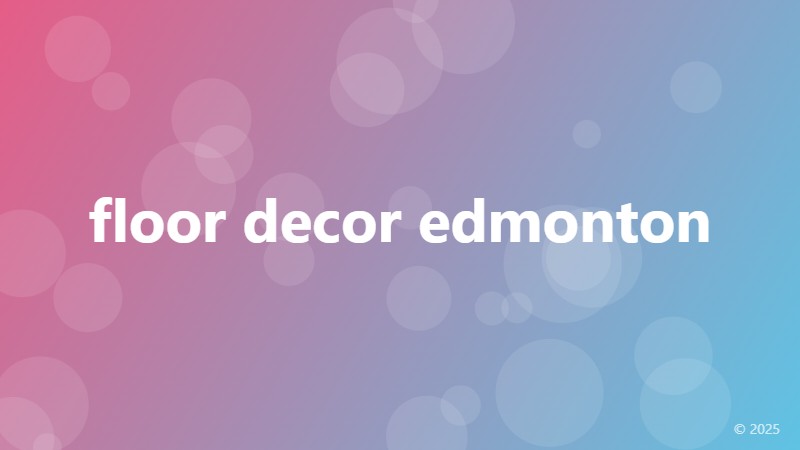 floor decor edmonton