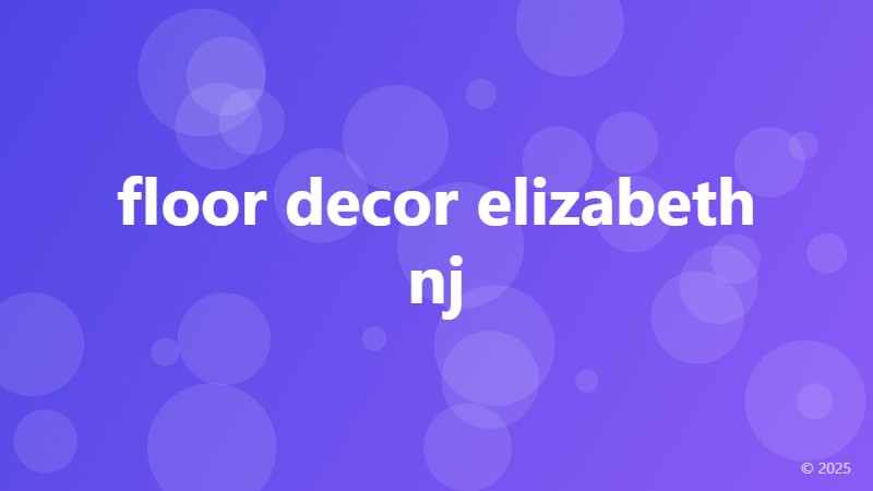 floor decor elizabeth nj