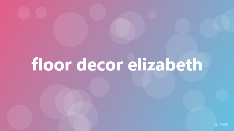 floor decor elizabeth