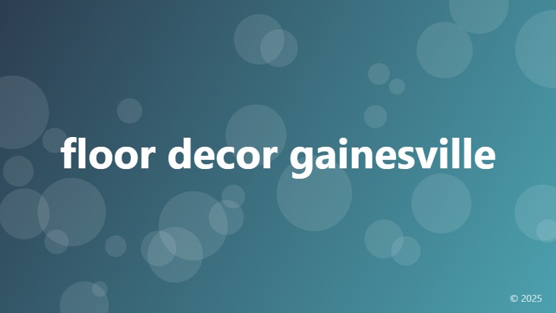 floor decor gainesville