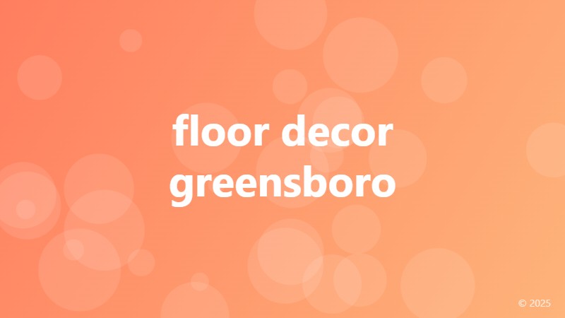 floor decor greensboro