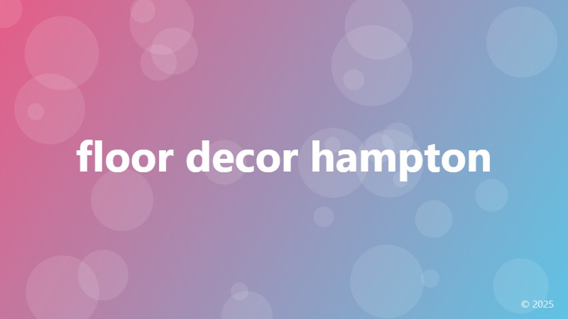 floor decor hampton