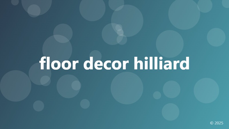 floor decor hilliard