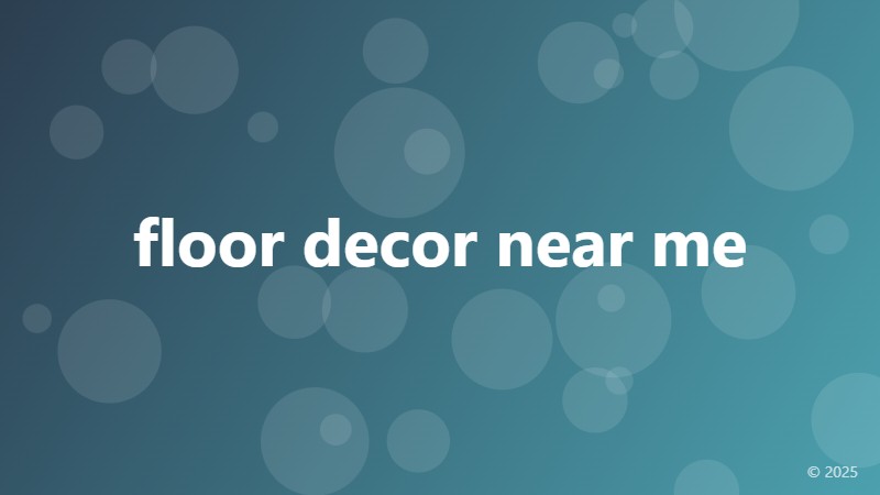 floor decor near me