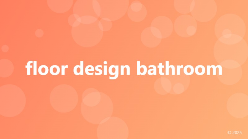 floor design bathroom