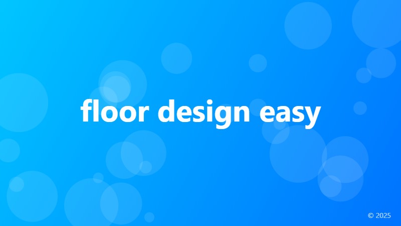 floor design easy