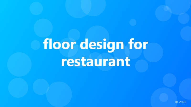 floor design for restaurant