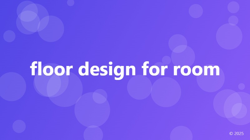 floor design for room