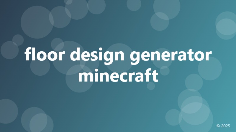 floor design generator minecraft