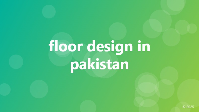 floor design in pakistan