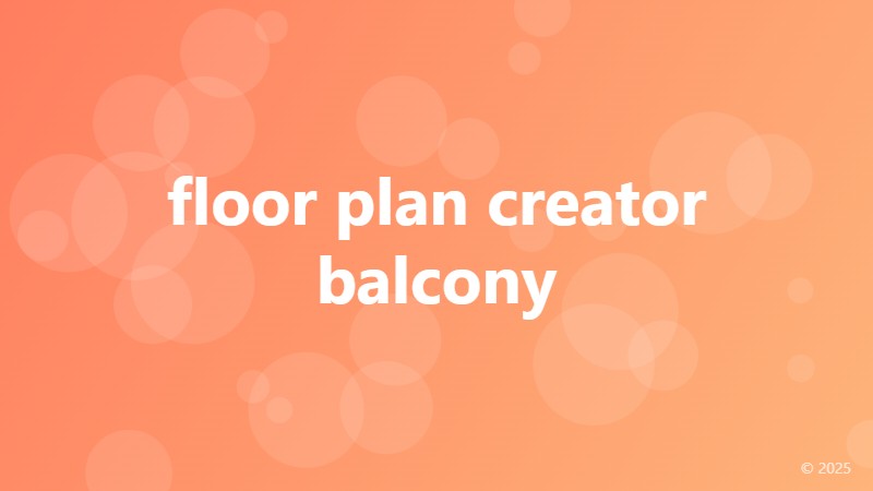 floor plan creator balcony