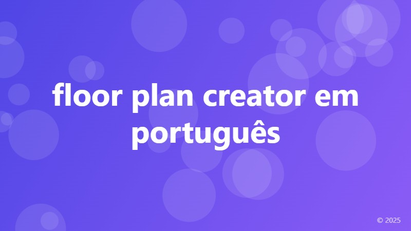 floor plan creator em português