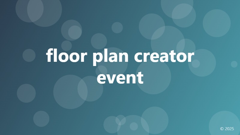floor plan creator event