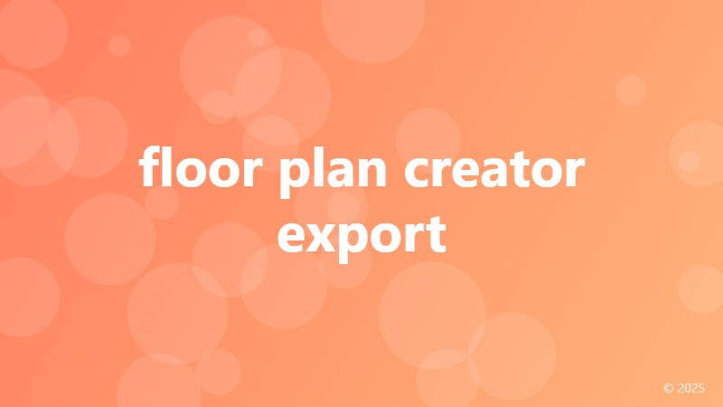 floor plan creator export