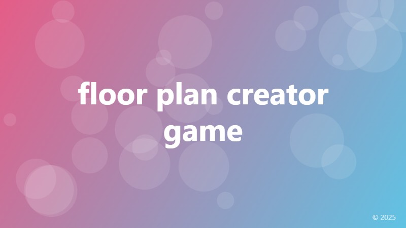 floor plan creator game