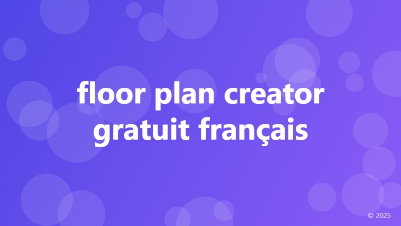 floor plan creator gratuit français
