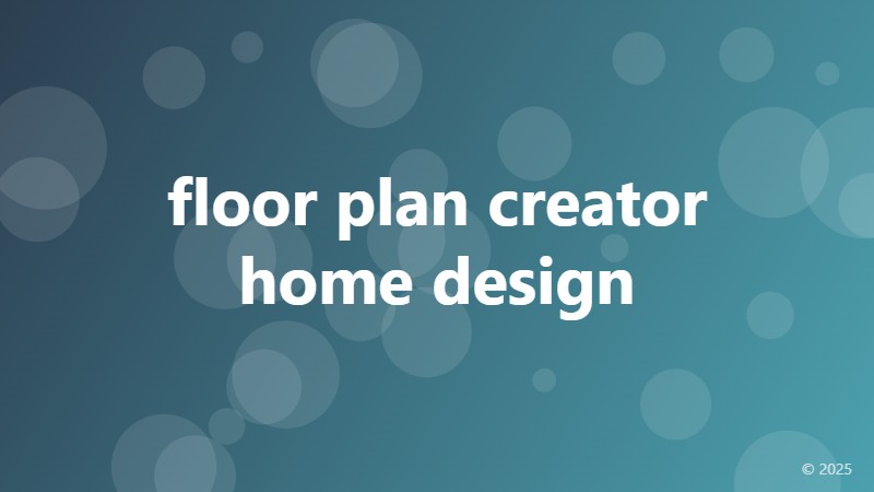 floor plan creator home design