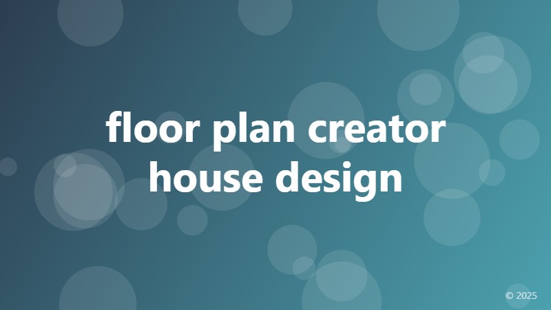 floor plan creator house design