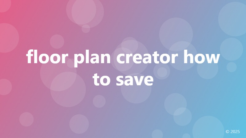floor plan creator how to save