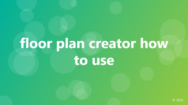 floor plan creator how to use