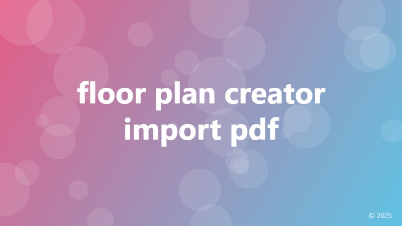 floor plan creator import pdf