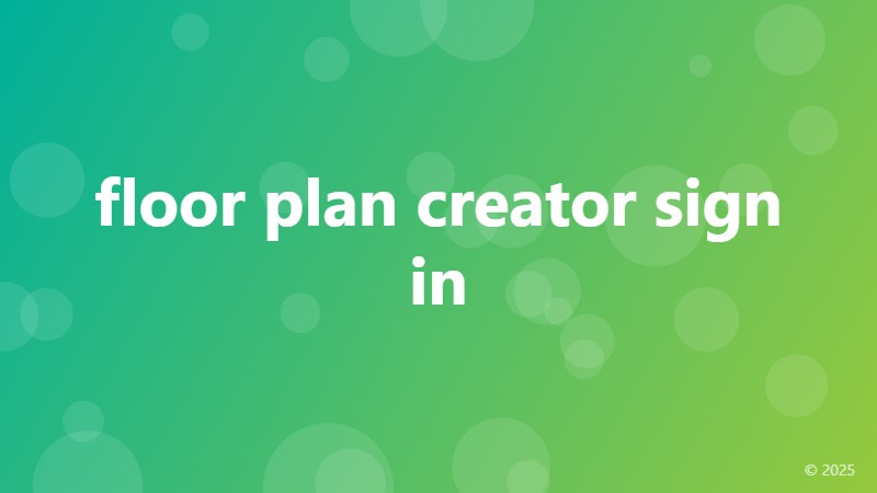 floor plan creator sign in