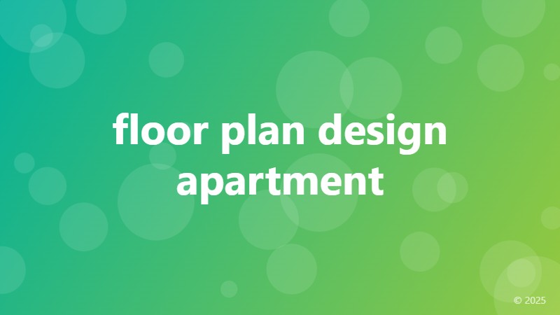 floor plan design apartment