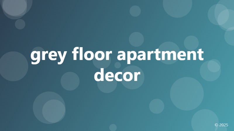 grey floor apartment decor