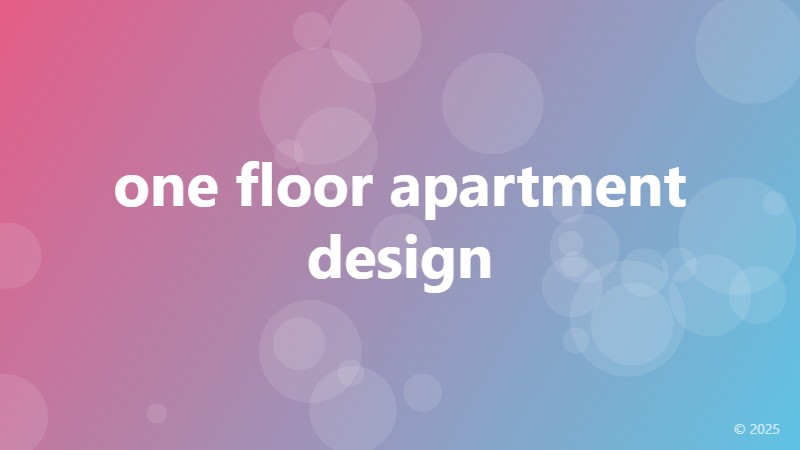 one floor apartment design