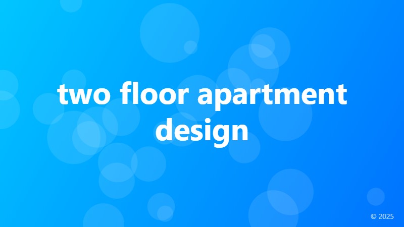 two floor apartment design